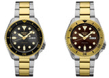 Seiko 5 Sports Automatic Brown Dial Two Tone Steel Strap Watch For Men - SRPK24