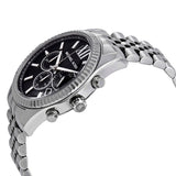 Michael Kors Bradshaw Black Dial Silver Steel Strap Watch for Men - MK5705