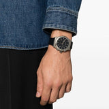 Salvatore Ferragamo 1927 Chrono Analog Black Dial Black Leather Strap Watch for Men -  SFKZ00123