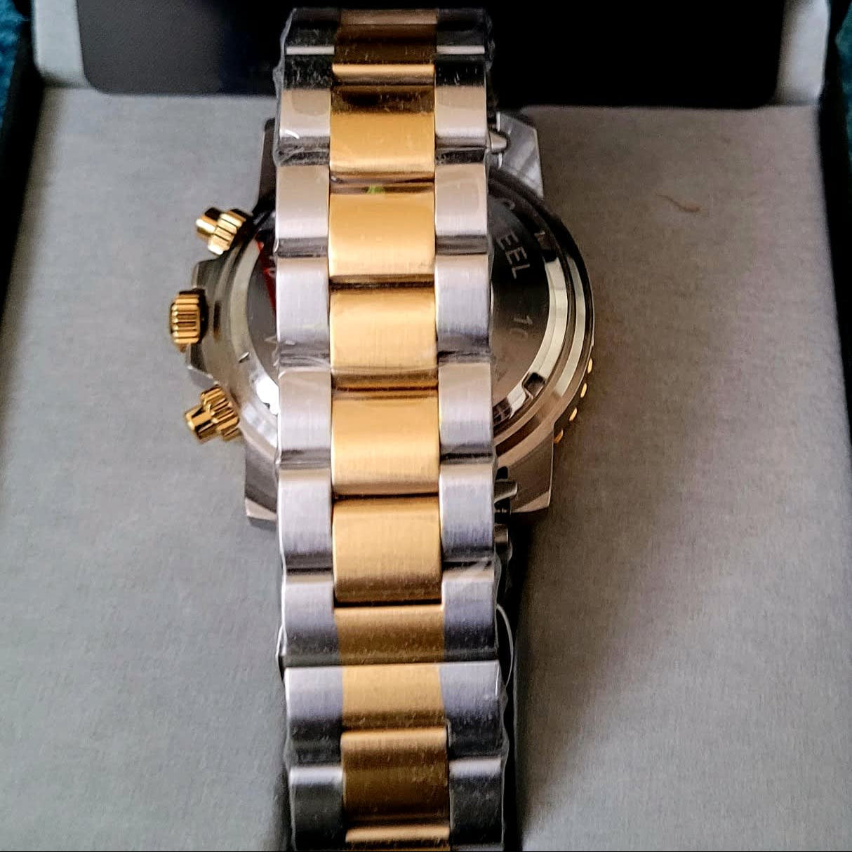 Marc Jacobs Amy Grey Dial Two Tone Steel Strap Watch for Women - MBM8597