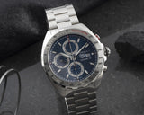 Tag Heuer Formula 1 Automatic Chronograph Blue Dial Silver Strap Watch for Men - CAZ2015.BA0876