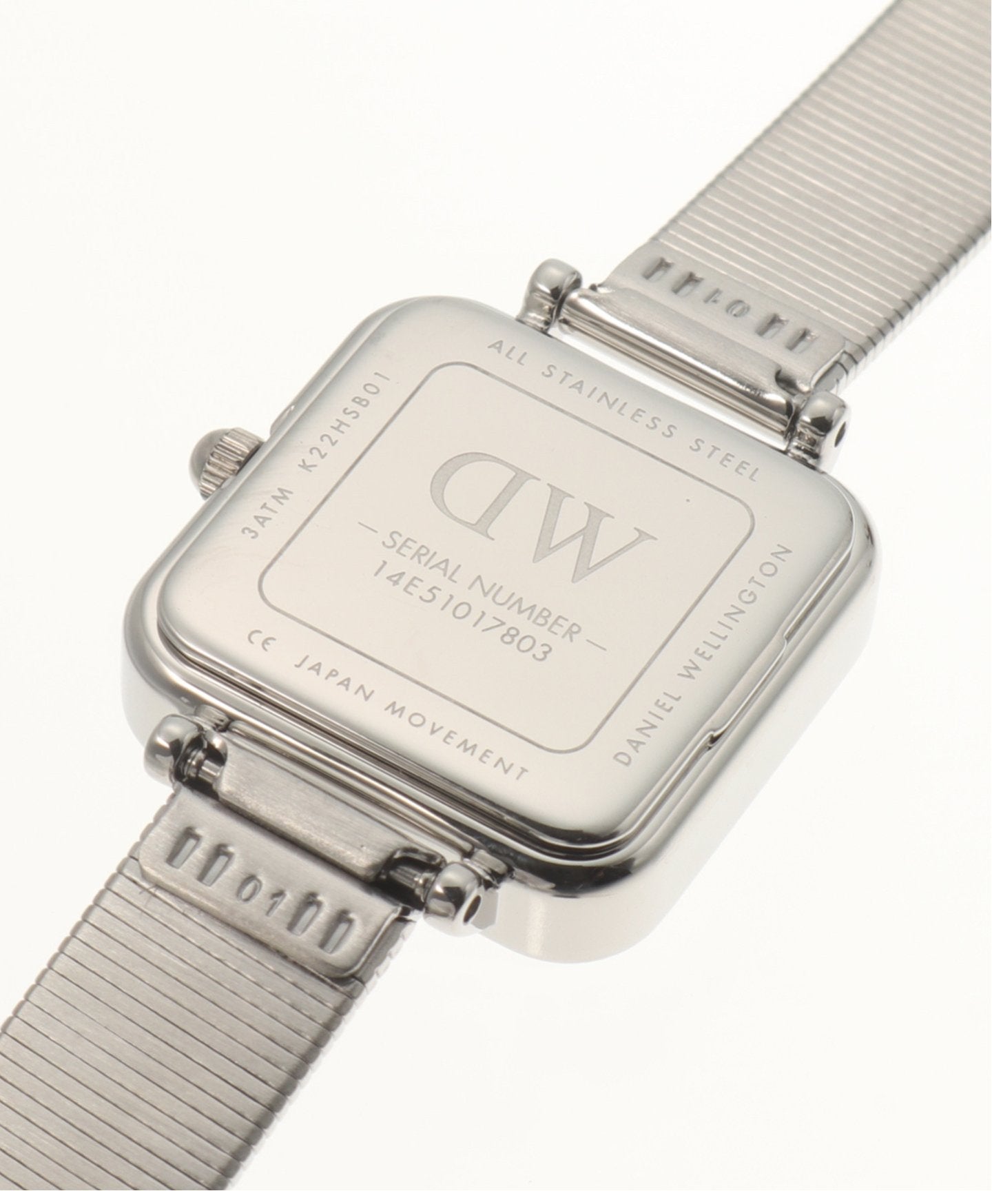 Daniel Wellington Quadro Studio Black Dial Silver Mesh Strap Watch For Women - DW00100522