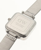 Daniel Wellington Quadro Studio Black Dial Silver Mesh Strap Watch For Women - DW00100522