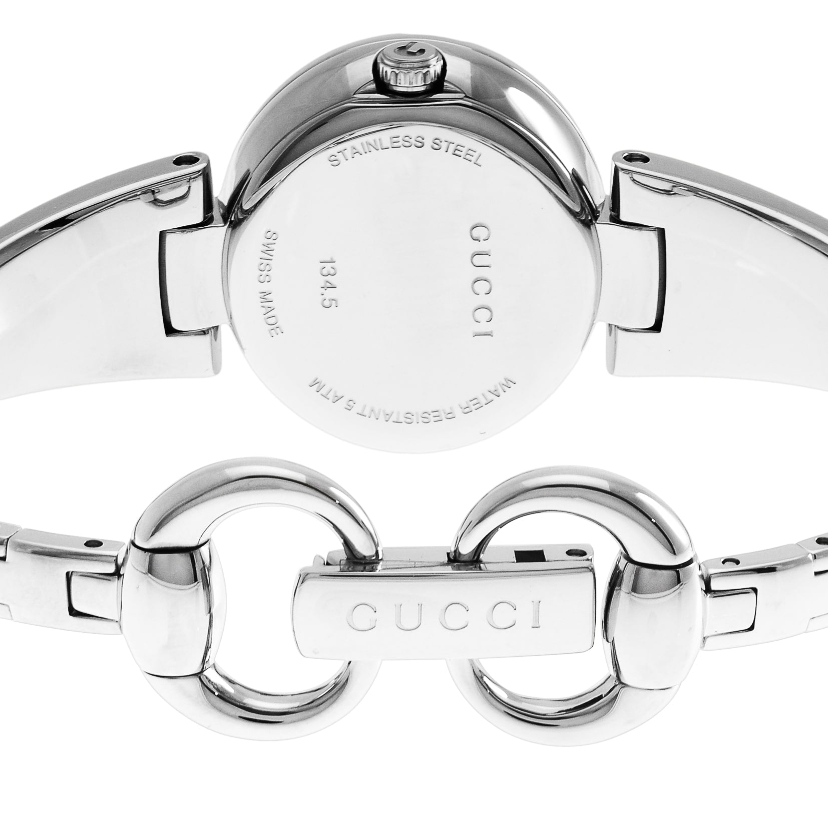 Gucci Guccisima Quartz Black Dial Silver Steel Strap Watch For Women - YA134501