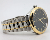 Tudor Style Automatic Black Dial Two Tone Steel Strap Watch for Men - M12713-0005