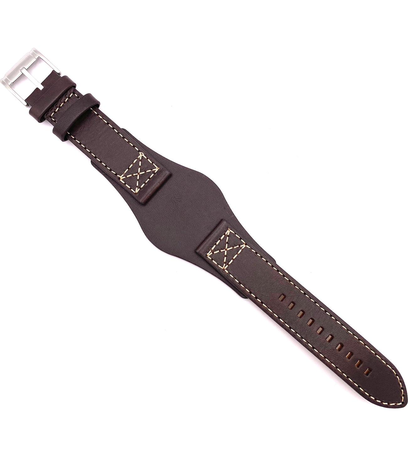 Fossil Nate Chronograph Blue Dial Brown Leather Strap Watch for Men - JR1505