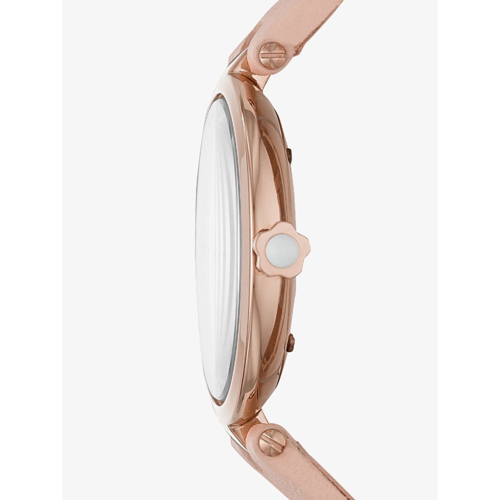 Emporio Armani Arianna Mother of Pearl Dial Pink Leather Strap Watch For Women - AR11199