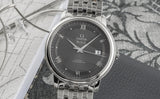 Omega De Ville Prestige Co-Axial Automatic Grey Dial Silver Steel Strap Watch for Men - 424.10.40.20.06.001