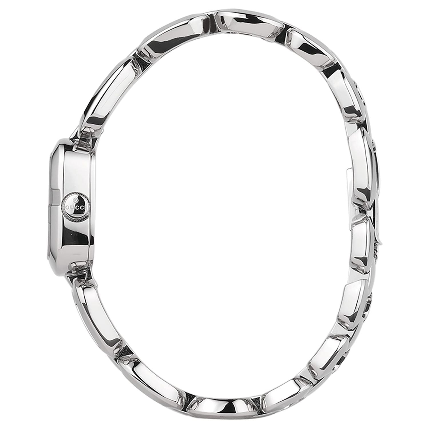 Gucci G Gucci Brown Dial Silver Steel Strap Watch For Women - YA125507