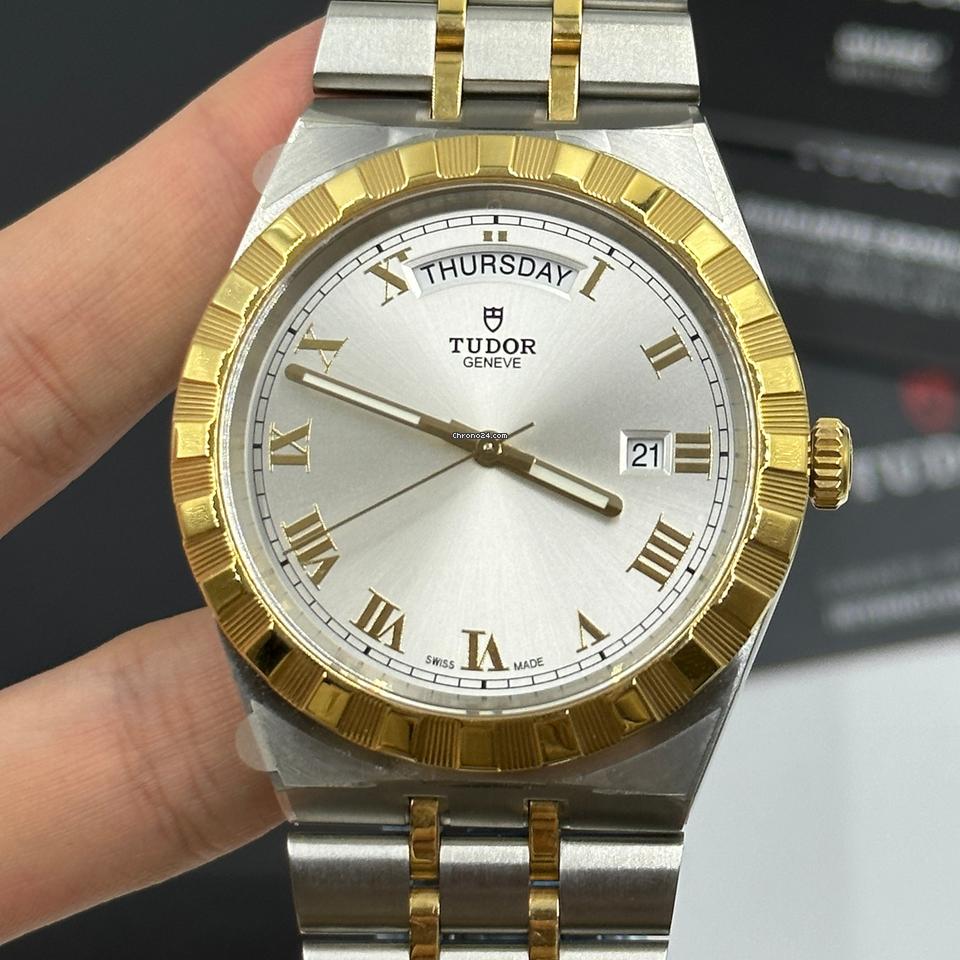 Tudor Royal Automatic Silver Dial Two Tone Steel Strap Watch for Men - M28603-0001