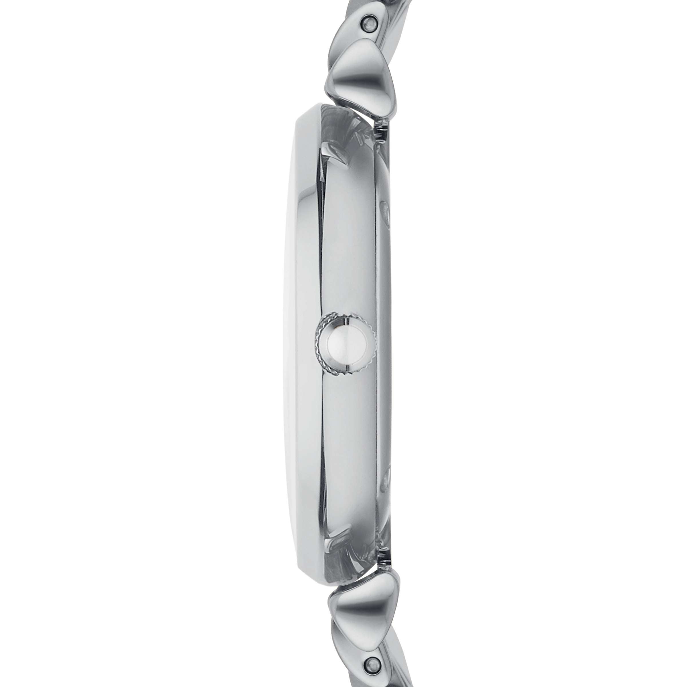 Emporio Armani Gianni T-Bar Mother of Pearl Dial Silver Stainless Steel Watch For Women - AR1908