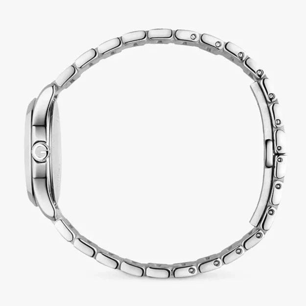 Gucci G Timeless Brown Dial Silver Steel Strap Watch For Women - YA126526