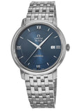 Omega De Ville Prestige Co-Axial Orbis Blue Dial Silver Steel Strap Watch for Men - 424.10.40.20.03.001