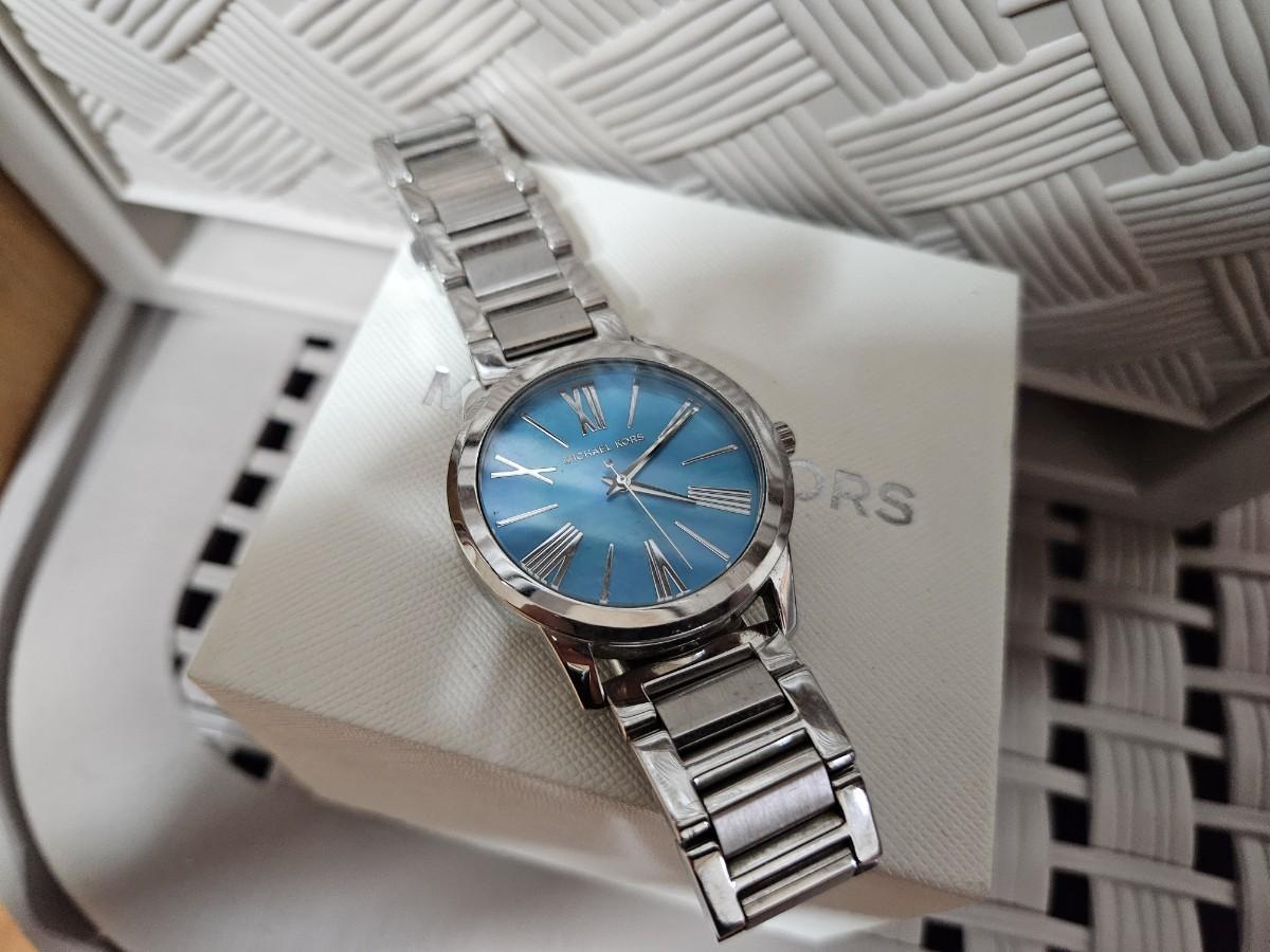 Michael Kors Hartman Quartz Blue Dial Silver Steel Strap Watch For Women - MK3519