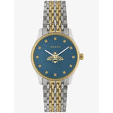 Gucci G Timeless Quartz Blue Dial Two Tone Steel Strap Watch For Women - YA1265029