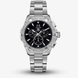 Tag Heuer Aquaracer Chronograph Black Dial Silver Steel Strap Watch for Men - CAY1110.BA0927