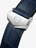 Tag Heuer Carrera Day Date Blue Dial Blue Leather Strap Watch for Men - WBN2012.FC6502