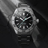 Tag Heuer Aquaracer Professional 200 Solargraph Quartz Black Dial Silver Steel Strap Watch for Men - WBP1180.BF0000