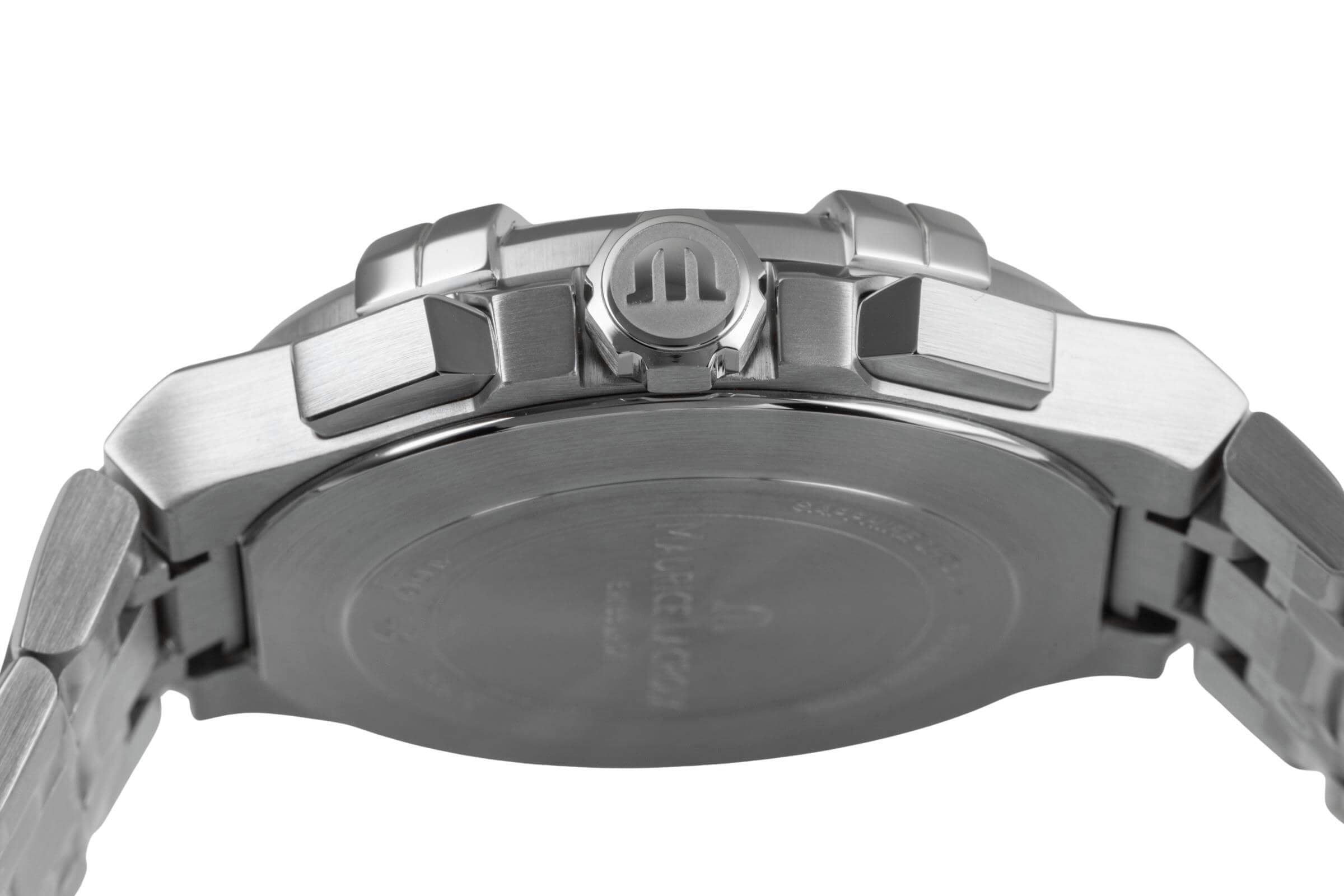 Maurice Lacroix Aikon Chronograph Green Dial Silver Steel Strap Watch For Men - AI1018-SS002-630-1