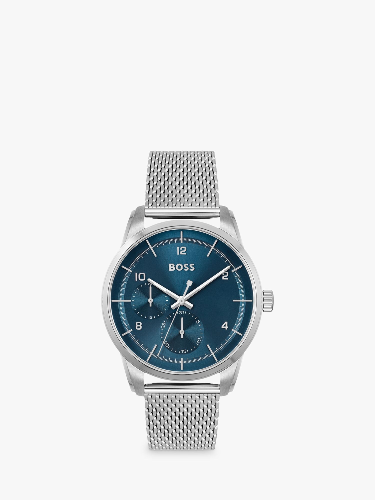 Hugo Boss Sophio Blue Dial Silver Mesh Bracelet Watch for Men - 1513942