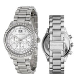 Michael Kors Brinkley Diamonds Silver Dial Silver Steel Strap Watch for Women - MK6186