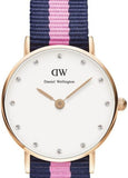 Daniel Wellington Classy Winchester White Dial Two Tone NATO Strap Watch For Women - DW00100065