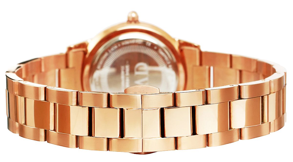 Daniel Wellington Iconic Link White Dial Rose Gold Steel Strap Watch For Women - DW00100209