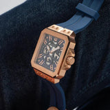 Guess Leo Chronograph Blue Dial Blue Silicone Strap Watch For Men - GW0637G3