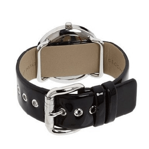 Marc Jacobs Amy Black Dial Black Leather Strap Watch for Women - MBM1163