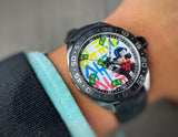Tag Heuer Formula 1 Alec Monopoly Special Edition Black Rubber Strap Watch for Men - WAZ1117.FT8023