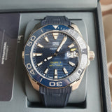 Tag Heuer Aquaracer Calibre 5 Automatic Blue Dial Blue Rubber Strap Watch for Men - WAY201B.FT6150