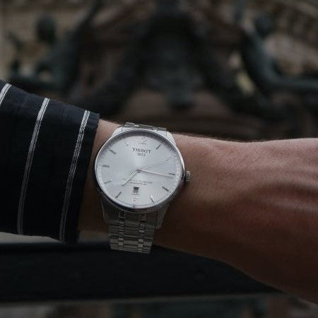 Tissot Chemin Des Tourelles Powermatic 80 Silver Dial Silver Steel Strap Watch For Men - T099.407.11.037.00