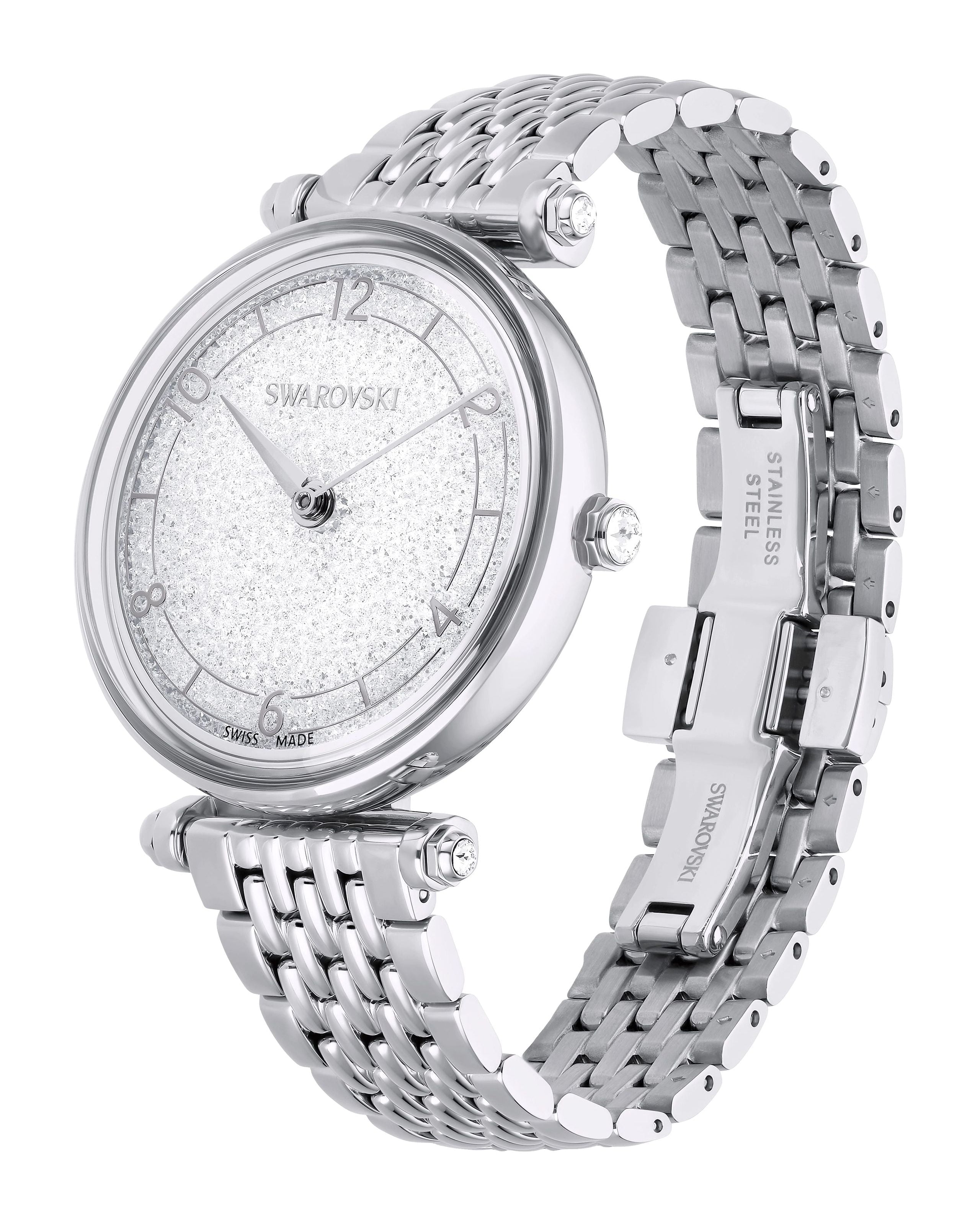 Swarovski Crystalline Wonder Silver Dial Silver Steel Strap Watch for Women - 5656929