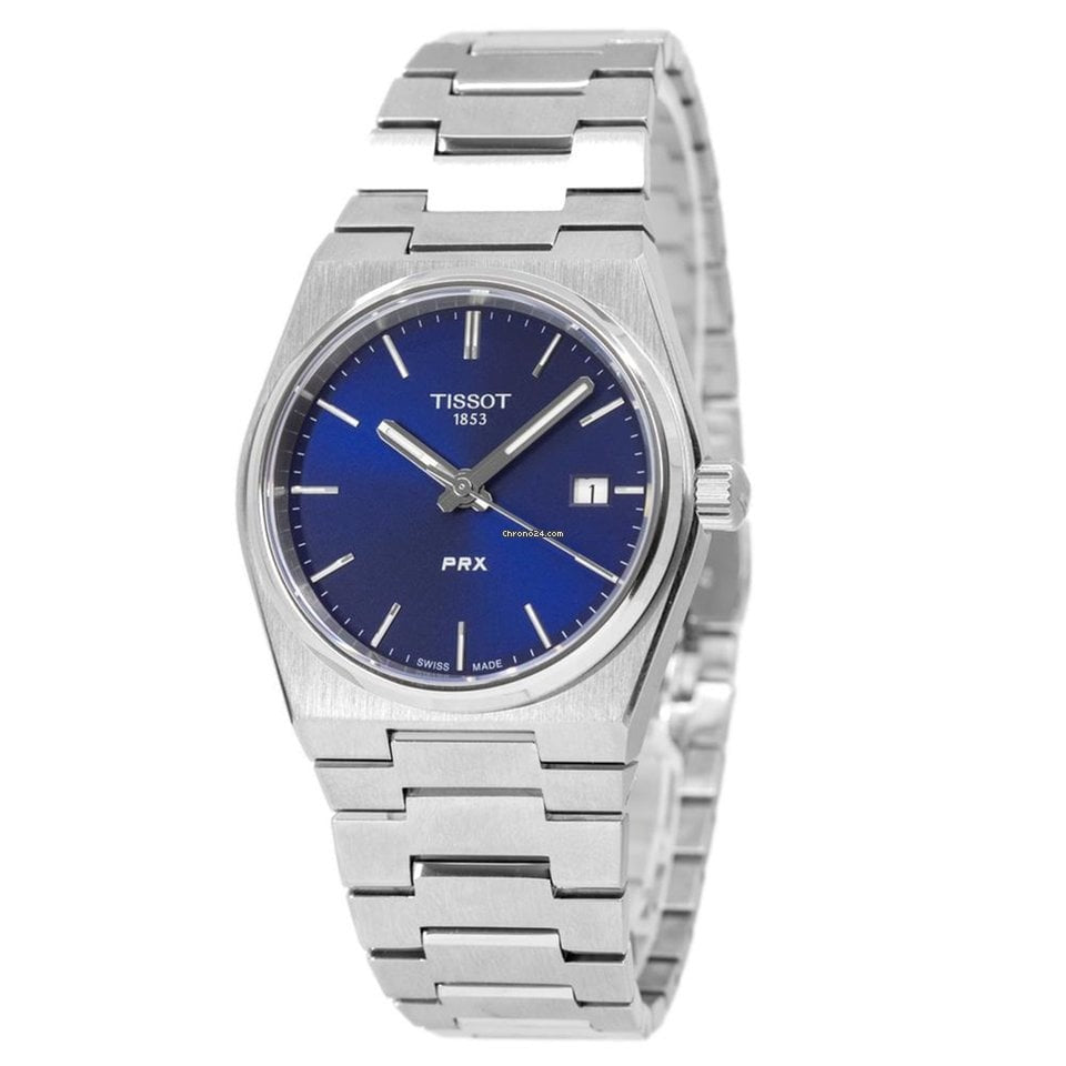 Tissot PRX Blue Dial Silver Steel Strap Watch For Men - T137.210.11.041.00
