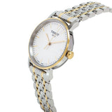 Tissot T Classic Everytime Small White Dial Two Tone Mesh Bracelet Watch For Women - T109.210.22.031.00