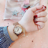 Marc Jacobs Amy White Dial Rose Gold Steel Strap Watch for Women - MBM3077