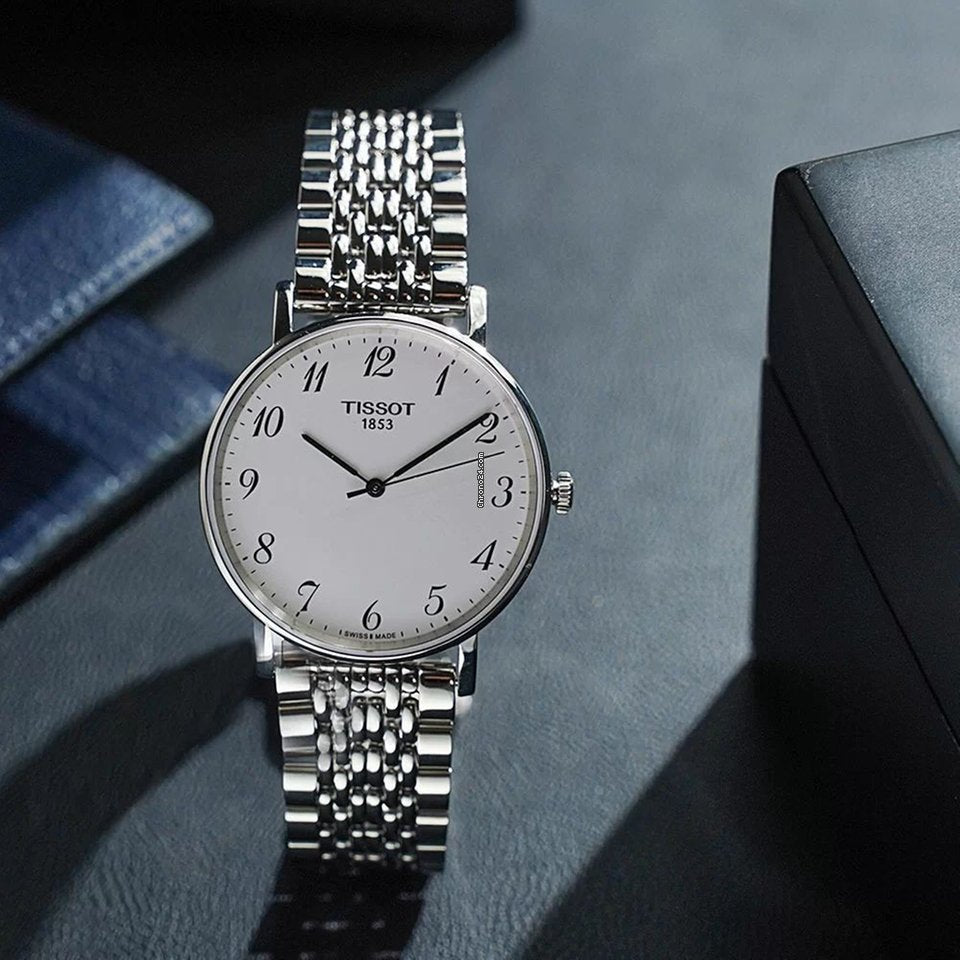 Tissot Everytime Desire Medium Silver Dial Silver Mesh Bracelet Watch For Men - T109.410.11.032.00