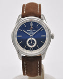 Breitling Premier Automatic 40mm Blue Dial Brown Leather Strap Mens Watch - A37340351C1X2