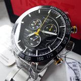 Tissot PRS 516 Chronograph Black Dial Silver Steel Strap Watch For Men - T100.417.11.051.00