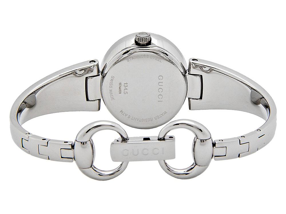 Gucci Guccissima Diamonds Mother of Pearl Dial Silver Steel Strap Watch For Women - YA134504