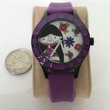 Marc Jacobs Marc White Dial Purple Silicone Strap Watch for Women - MBM5514