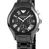 Emporio Armani Black Ceramic Dial Ceramic Strap Watch For Women - AR1401