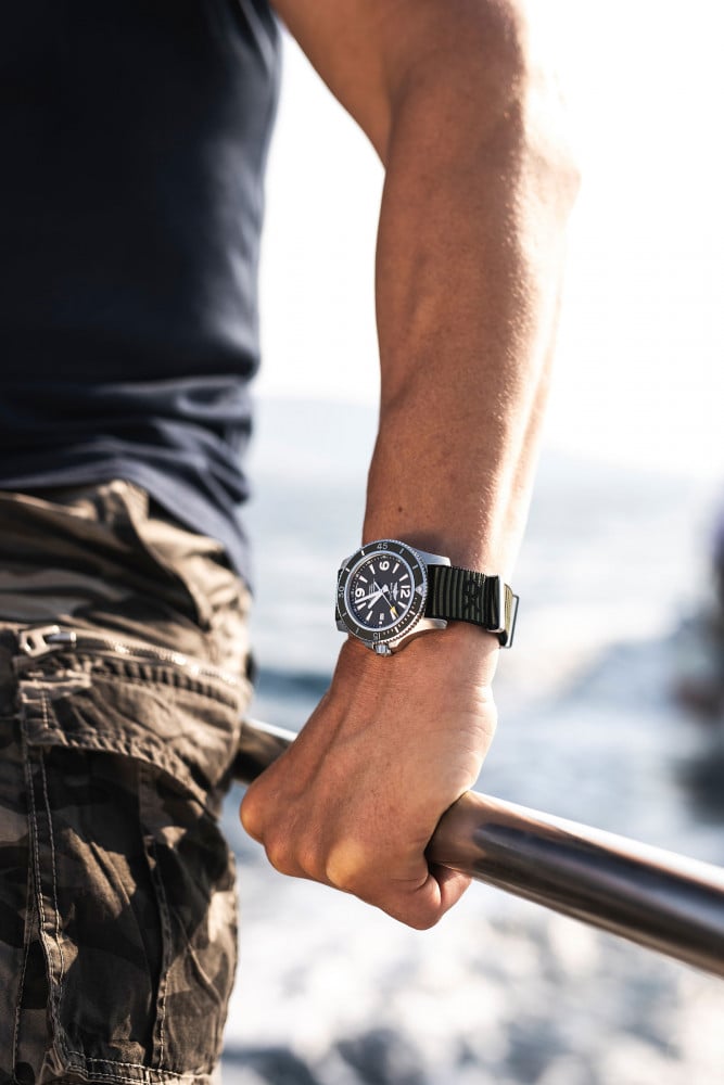 Breitling Superocean Automatic 44mm Outerknown Green Dial Green Nylon Strap Watch for Men - A17367A11L1W1