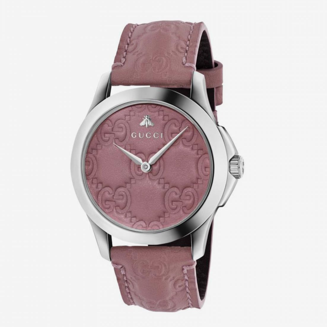 Gucci G Timeless Quartz Candy Pink Dial Pink Leather Strap Watch For Women - YA1264030