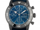 Breitling Superocean Heritage Chronograph 44 Outerknown Blue Dial Blue NATO Strap Watch for Men - M133132A1C1W1