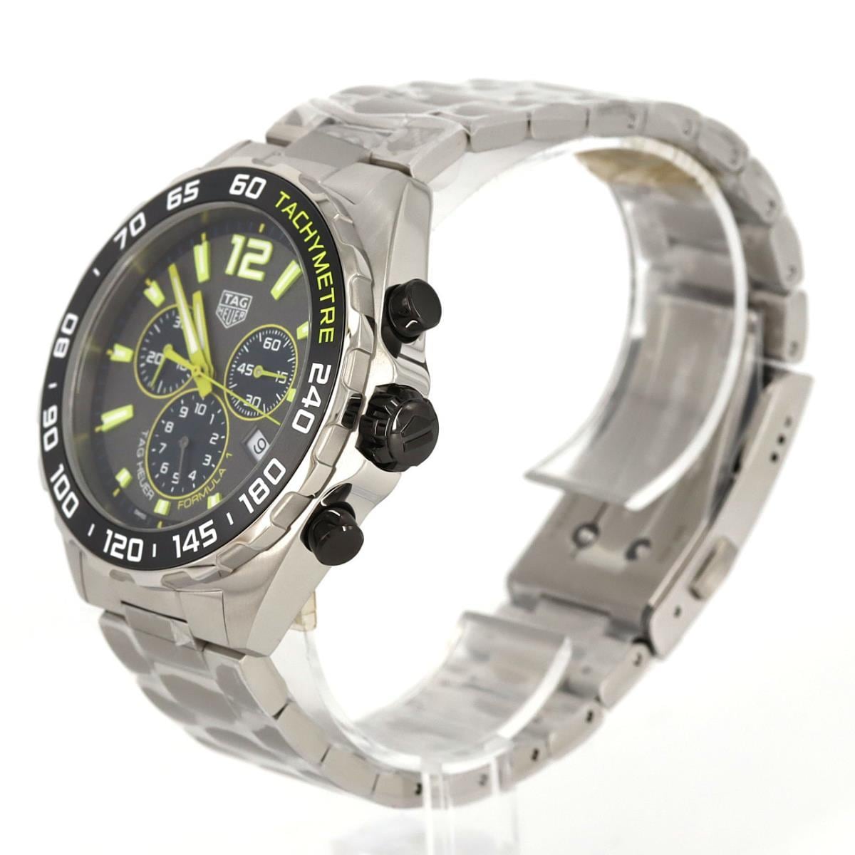 Tag Heuer Formula 1 Chronograph Grey Dial Silver Steel Strap Watch for Men - CAZ101AG.BA0842