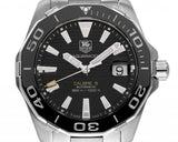 Tag Heuer Aquaracer Automatic Black Dial Silver Steel Strap Watch for Men - WAY211A.BA0928