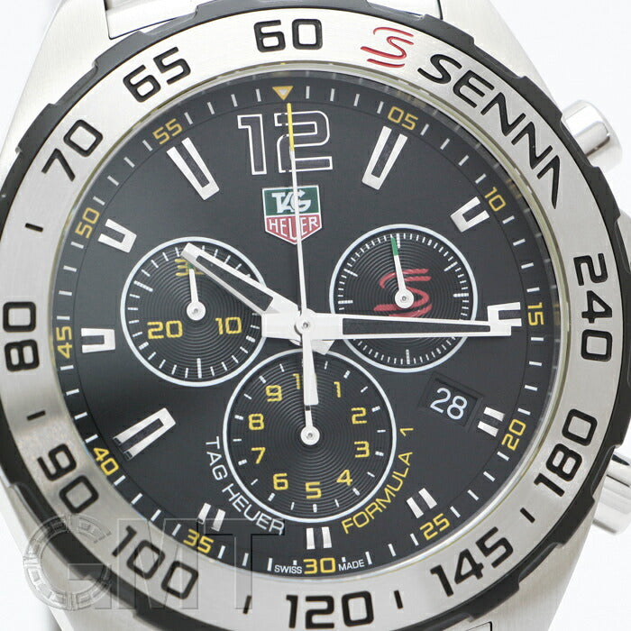 Tag Heuer Formula 1 Senna Limited Edition Chronograph Black Dial Silver Steel Strap Watch for Men - CAZ1013.BA0883