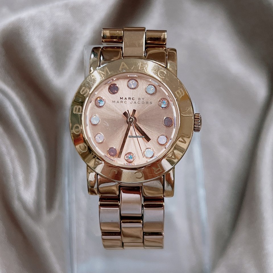 Marc Jacobs Amy Rose Gold Dial Rose Gold Steel Strap Watch for Women - MBM3219