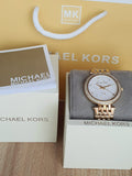 Michael Kors Darci White Dial Gold Steel Strap Watch for Women - MK3727